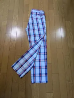 BLUE CRUSH チェック柄スリムフィットパンツ