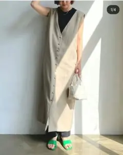 ラビアンジェ　ジャンパースカート　ワンピース　ジレ