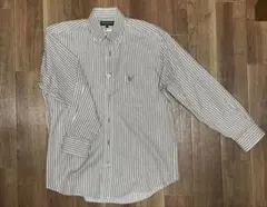 LYLE &SCOTT メンズシャツ Mサイズ 長袖 ストライプ クリーニング済