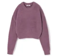 シャギークルーネックニット