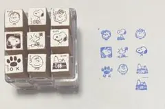 PEANUTS スヌーピー スタンプセット 木製 9個入り