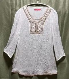 最終値下げ【Lサイズ】S.J.FERRY エスニック風 刺繍入り チュニックのサムネイル