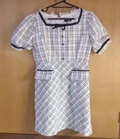 evelyn バイカラーツイードタイトワンピース