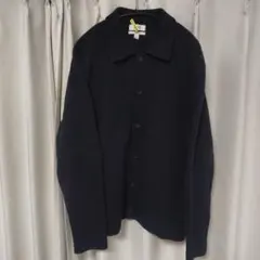 COS Collared Wool-Bouclé Cardigan ネイビー