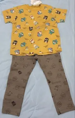 サンリオ　はぴだんぶい　総柄　半袖　Tシャツ　レギンス　長ズボン　90cm 95のサムネイル