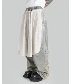 れ*い様 FILTH×MINUS BORO JACQUARD BAGGY SHO - メルカリ