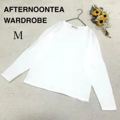 【アフタヌーンティー】 長袖 Tシャツ トップス ロンT ホワイト系 無地 Mのサムネイル