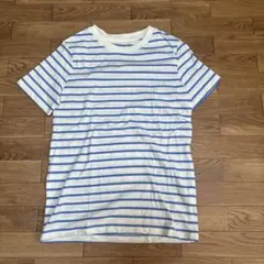 H&M白と青のストライプ Tシャツ 130〜140