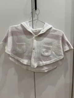 gelato pique ベビーポンチョ フード付き