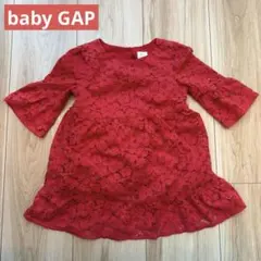 baby GAP レースワンピース レッド 18-24months