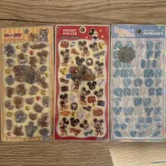 【3枚セット】トムとジェリー・ミッキーマウス・アルファベットシールセット