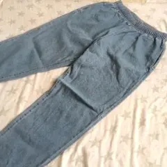 ウエストゴム デニムシェフパンツ ライトブルーのサムネイル