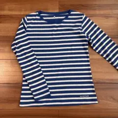 mont-bell モンベル　長袖カットソー Lサイズ 青白ストライプ