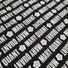 MARY QUANT マリクワ　デイジー　ロゴ　ブラック　オックス生地　ハギレ