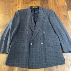 【古着】LANCEL テーラードジャケット ダブル チェック柄