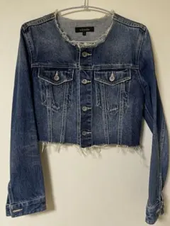 (美品)rienda デニムブルー クロップドジャケット