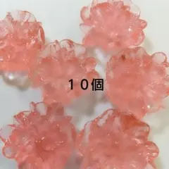 クリアカラーのカボション（濃いピンク）