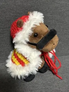 アイドルホース　フード付きふわふわポンチョ　べラジオオペラ　ハンドメイド　競馬