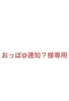 おっぽ@通知？様専用ページ