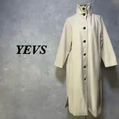 YEVS ロングコート 2way ハイネック ラグランスリーブ 白 2939のサムネイル