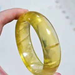 完熟マスカット】天然石岫玉 バングル✨ 美発色 60cm 腕輪 翡翠軟玉 