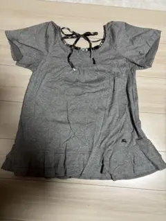 チュニック パフスリーブ ホース刺繍 リボン