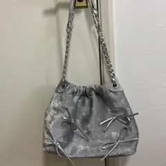 韓国　２WAY リボンバッグ