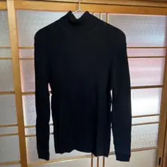 無印良品　Mサイズ 黒 タートルネックセーター