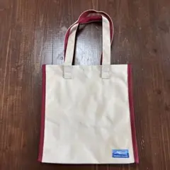 MISDO CLUB トートバッグ ベージュ/赤