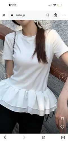 deux amour ペプラムフリルティアードTシャツのサムネイル