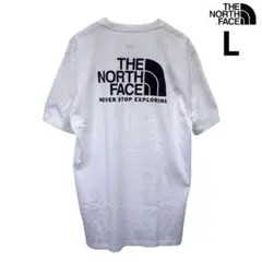 US限定 新品 ノースフェイス L ハーフドーム 両面 ロゴ 半袖Tシャツ 白