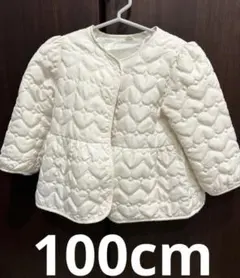 【大幅値下げ】　キルティングハートアウター　100cm