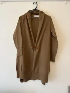 美品 カシミヤ レザーベルト カーディガン トランスファー カシヤージュ