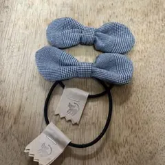 リボン型ヘアアクセサリー2個セット