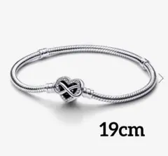 Pandora ハート インフィニティ ブレスレット シルバー 19cmのサムネイル