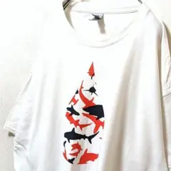 ギルダン ギブブラッド デカロゴ Tシャツ ホワイト 白 XL 古着