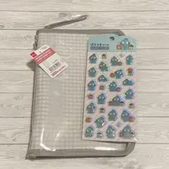新品 6リングファイル ケース ギンガムチェック グレー シール ハンギョドンのサムネイル