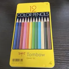 トンボ鉛筆 缶入色鉛筆 12色 NQ CB-NQ12C
