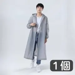軽量レインコート フリーサイズ ポンチョ レインウェア レインコート グレー