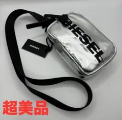 【超美品】DIESEL ミニポーチ ディーゼル シルバー ショルダーバッグ
