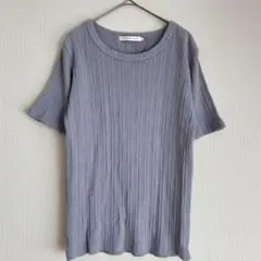 アメリカンホリック　リブ半袖Tシャツ　カットソー　M クルーネック　a1679