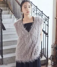 シャギーベスト ニット