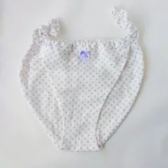 ふんどしパンツ 綿100% ハンドメイド ショーツ(リボンパープル)