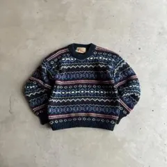 総柄ニット