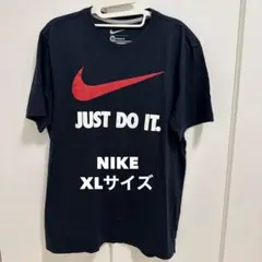 NIKE Tシャツ ブラック 赤スウッシュ JUST DO IT XLサイズ