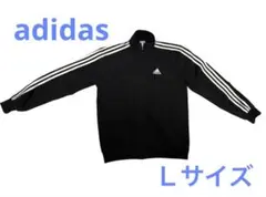 adidas ブラックジャージ 3本ライン