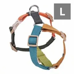 【L・カーキ色】負担軽減ハーネス　カラフル　北欧おしゃれ　ペルロス風ハキハナ風