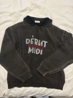 MUHE'T ロゴ刺繍入り襟付きニット 長袖のサムネイル