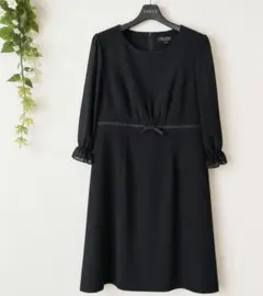 美品 東京ソワール UN-FURL ワンピース ロング丈 レース ドレス 13号