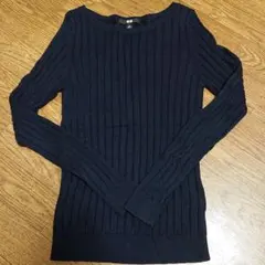 【 UNIQLO 】 カシミヤ混 リブニット  M size